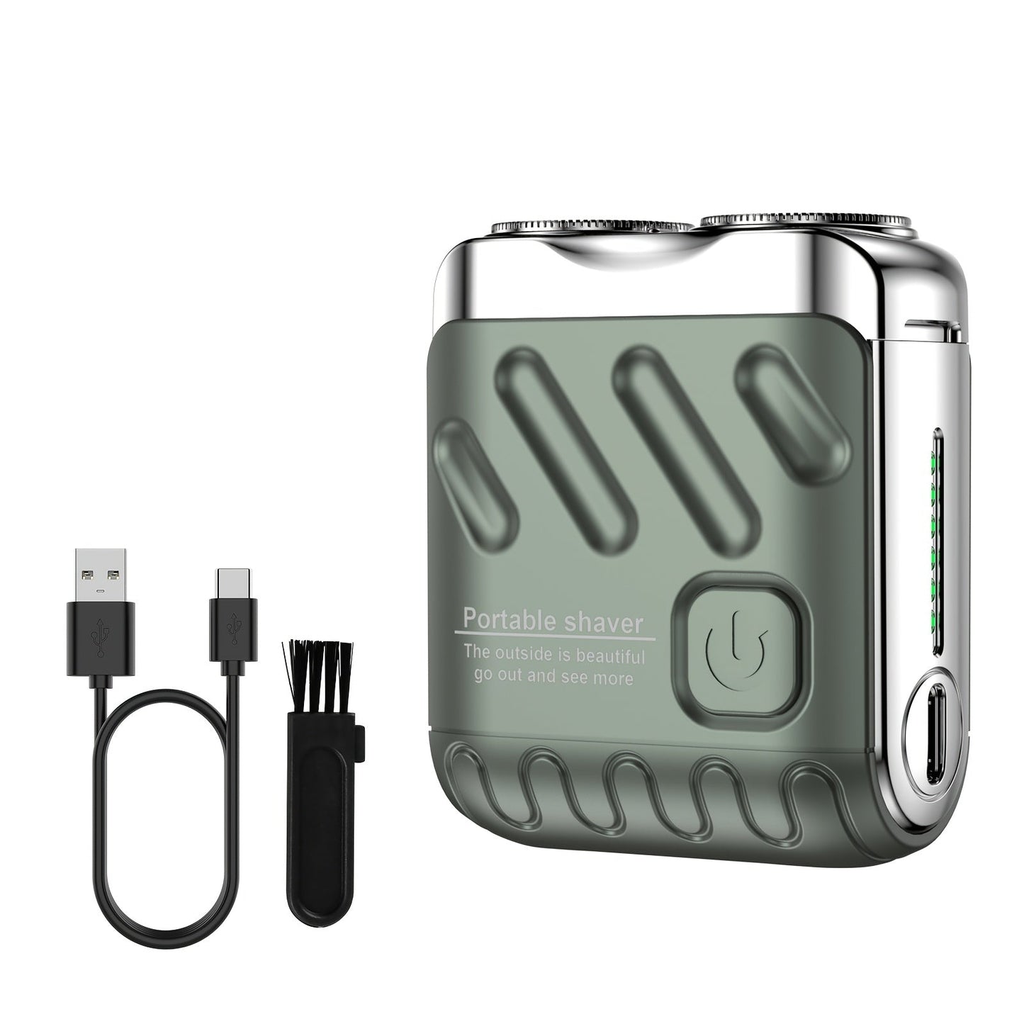 Electric Shaver Magnetic Dual-Blade Mini Razor with Two Speeds, USB Charging and Select Waterproof Options