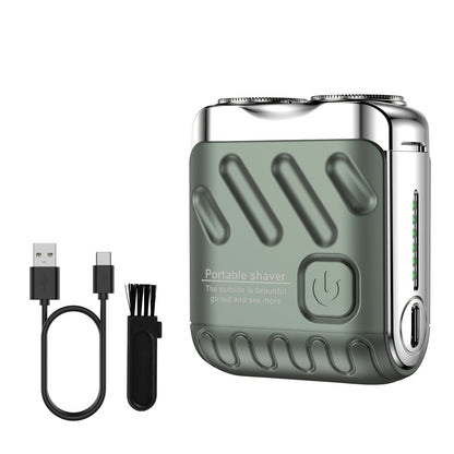 Electric Shaver Magnetic Dual-Blade Mini Razor with Two Speeds, USB Charging and Select Waterproof Options