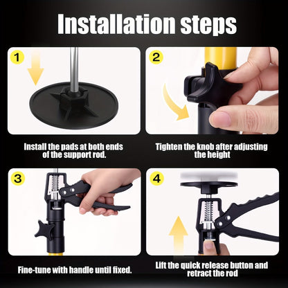 Telescopic Support Rods 2-Pack Third Hand Support System, 11.8-45.3 Inch Adjustable Steel Props, Load