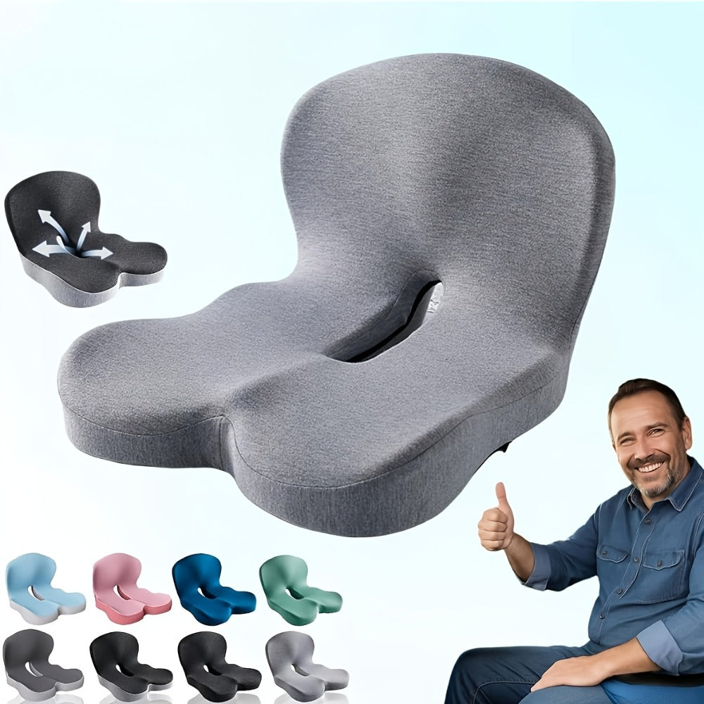 Wide One-Piece L-Shaped Seat Cushion with Integrated Back, Zippered Cover and Three Color Options