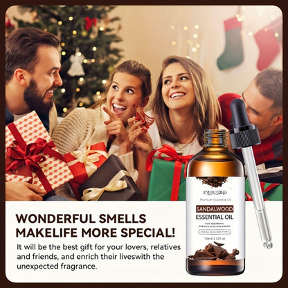 Essential Oil Sandalwood 30ml, 100ml or Twin Pack with Warm Woody Scent for Diffuser and Shower