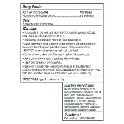 Dove Beauty Finish Antiperspirant Body Spray, Six 5 fl oz Cans with Pink-Cap Can Presentation
