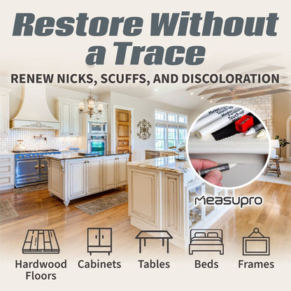 Wood Scratch Kit Furniture Touch Up Markers Scratch Stain Pens for Wood Furniture Tables for Entryways, Bedrooms and Living Spaces