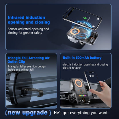 Car Wireless Charger 15W Auto-Align Smart Sensor FOD Detection Auto-Sensing Infrared Clamp 4mm for an Everyday Personal Care Routine