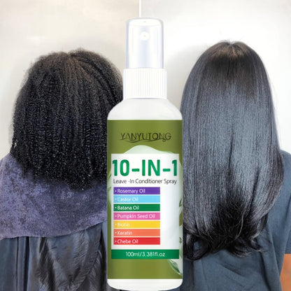 10-in-1 Hair Treatment Spray 100ml with Argan Oil Batana and Rosemary - Anti-Breakage Split for Bath Time, Home Spa and Personal Care