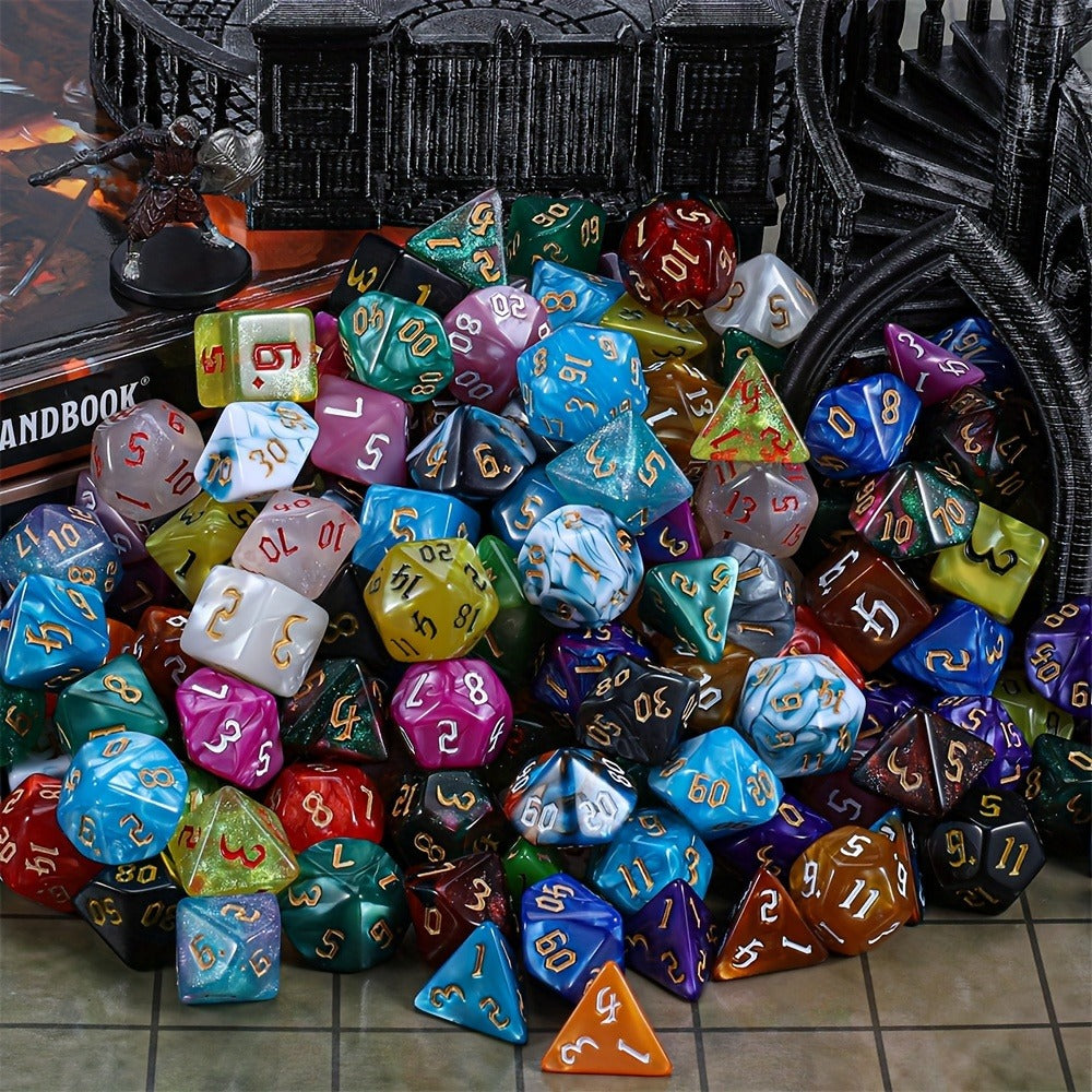 DND Dice Set 182pcs 26 Colors with the Listed Color, Size or Set Options for Everyday Use, with Listed Configuration