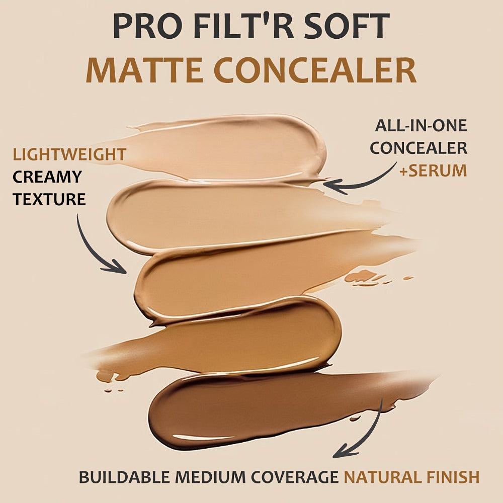 Liquid Concealer and Contour Stick Set 2 Pcs Buildable Coverage Pore Minimizing, for Makeup, Travel and Everyday Vanity Use