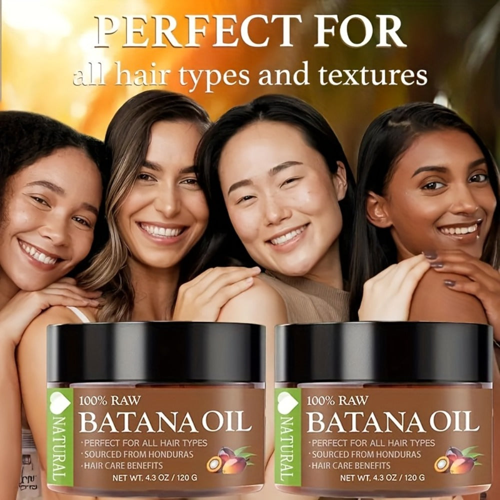 Hair Oil Batana Two-Jar Balm Set with Wide-Mouth Containers for Pre-Wash or Leave-In Hair Application