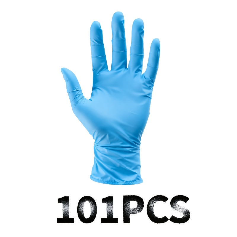 Blue Nitrile Disposable Gloves 5.5 Mil, Bulk Pack 101/201/501/1000 Count, Latex-Free Powder-Free Chemical Resistant Elastic Fit