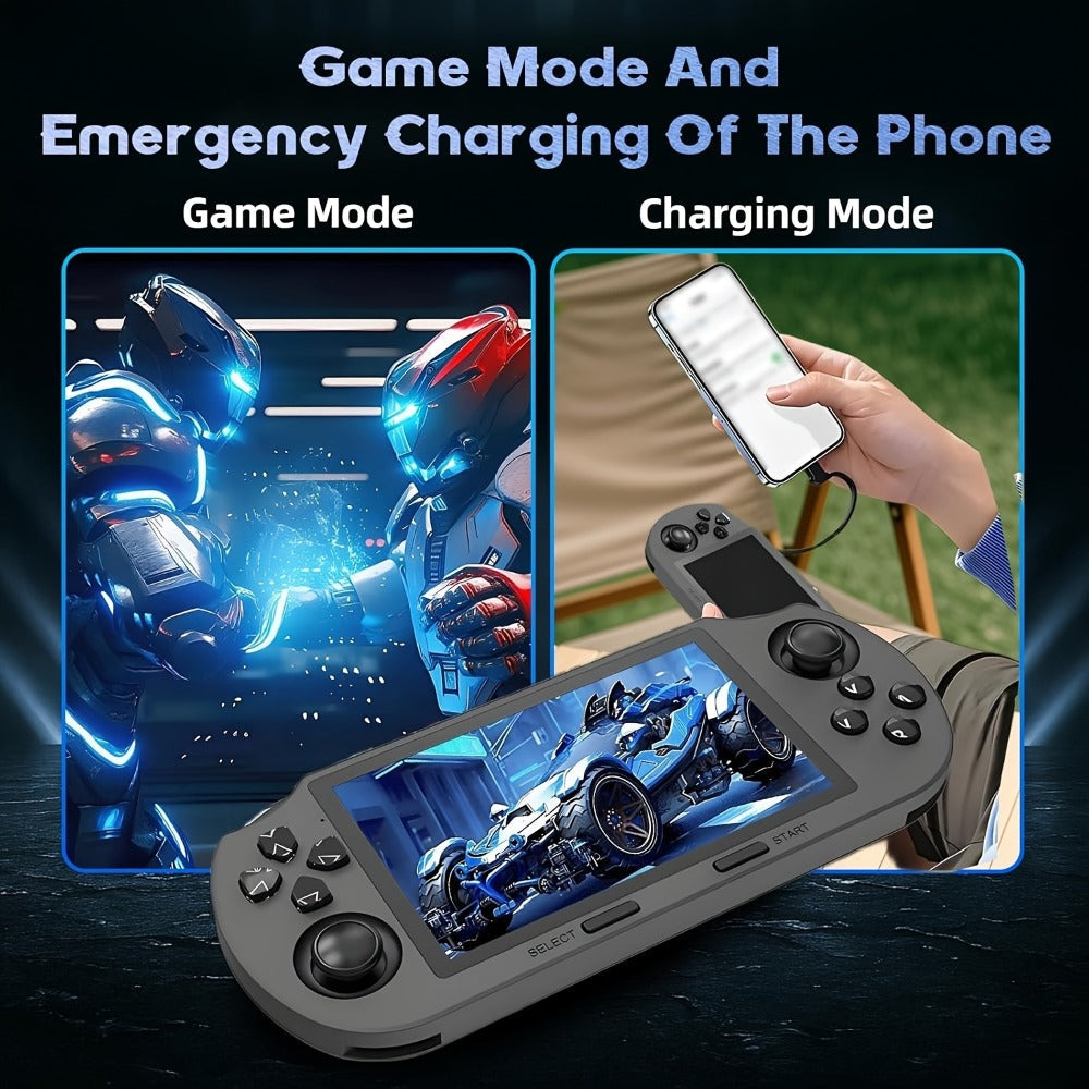 Handheld Game Console SF3000 Black Console with 4.5-Inch IPS Screen, 854x480, 64GB Options, 3000mAh Battery, Classic gaming console format