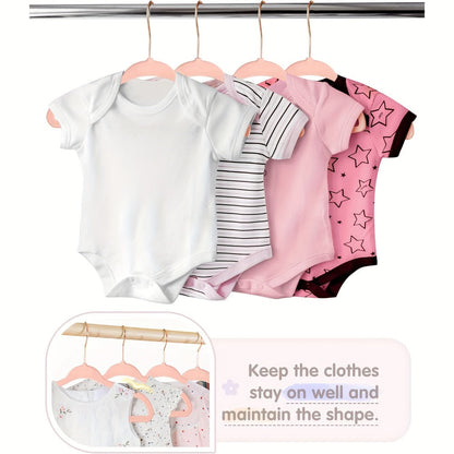 Baby Hangers Pink Velvet Nursery Closet Kids Clothes Hangers with Size Dividers for Infant Toddler Girls Boys 50/30pcs