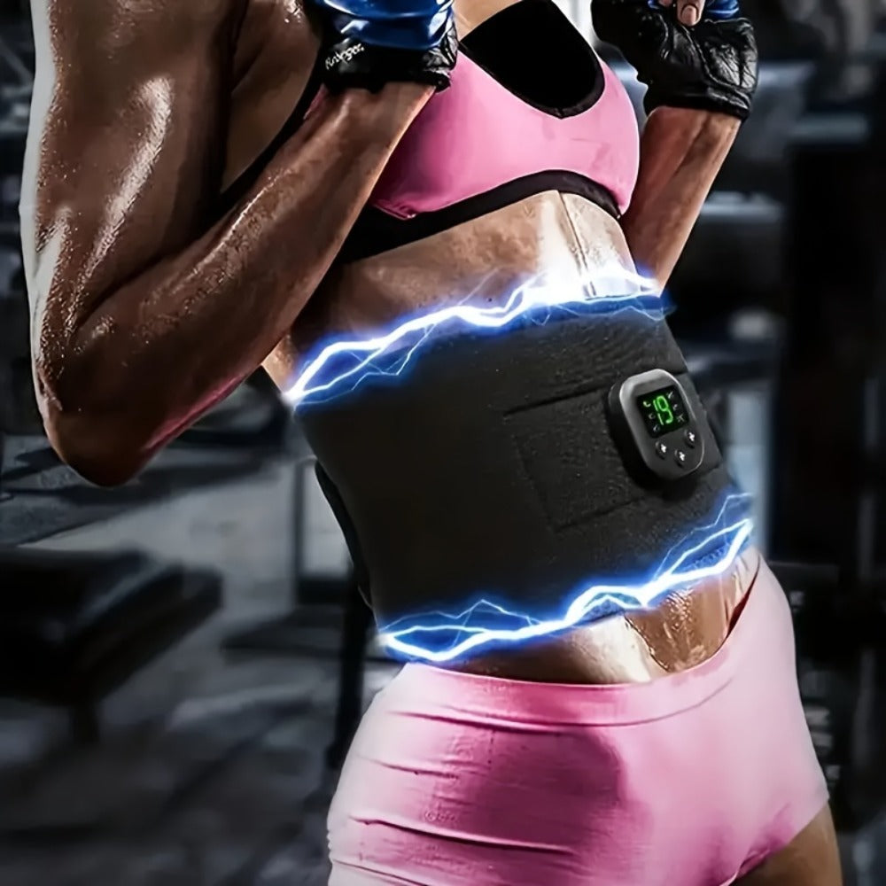 Ab Stimulator FDA Cleared, EMS Abdominal Trainer Belt, USB Rechargeable Fitness Equipment for Core Toning