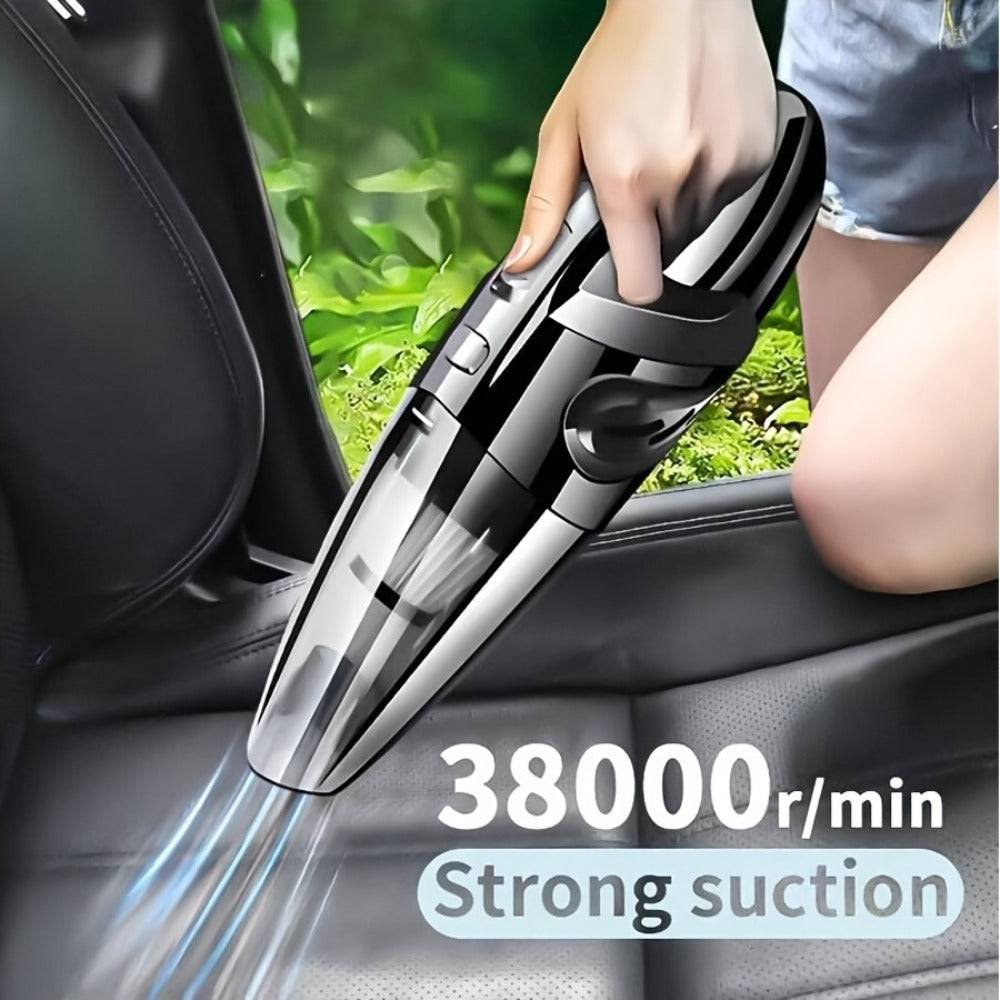 Handheld Vacuum Cleaner with USB Charging, Aluminum Fan Blade, Accessory Set and Black Finish