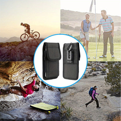 Belt Clip Phone Holster Pouch Universal 5.5-6.5 Inch Nylon Vertical Cell Phone Case Keychain Loop for an Everyday Personal Care Routine