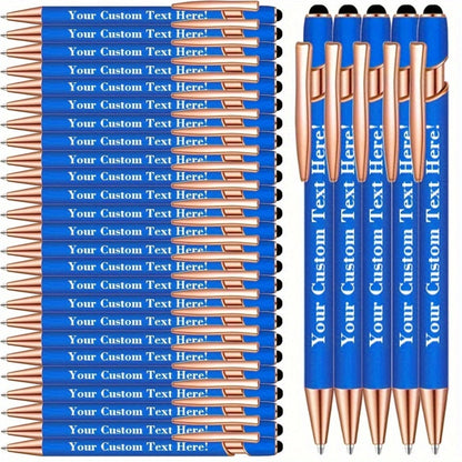 Ballpoint Stylus Pens 30 Pack – 2-in-1 Touchscreen Stylus & Ballpoint Pen with Comfortable Grip, Personalized Engraving