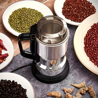 Electric Coffee Grinder 300W 25000RPM, 8-Blade Stainless Steel Spice & Grain Mill for Coffee Beans