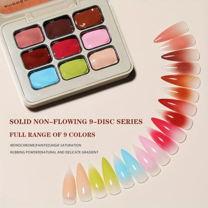 Gel Nail Polish Set 9 Colors Autumn Winter Gradient Collection, Firm Pat Glue Soak Off UV LED Gel Polish