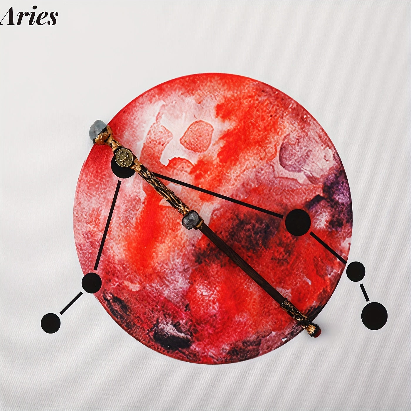 Zodiac Crystal Magic Wand with Gift Box – Handmade Astrology Wand All 12 Signs Aries Taurus Gemini Cancer Leo Virgo Libra Scorpio