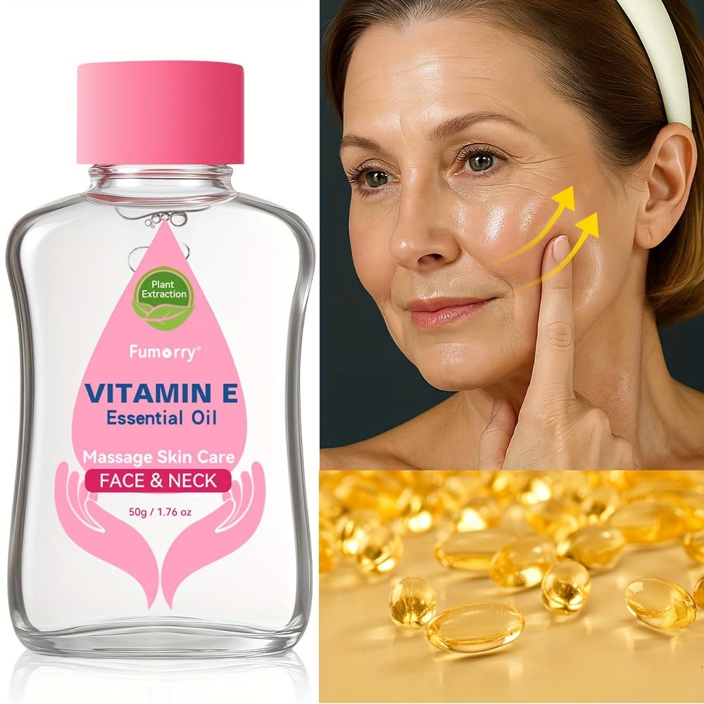 Vitamin E Essential Oil for Face, Neck & Body, Natural Multi-Plant Extract Nourishing Skincare Serum