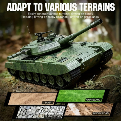 RC Armored Tank 1:16 Scale Tracked Off-Road, Remote Control Military Tank Collectible Display Model for Boys Kids & Collectors