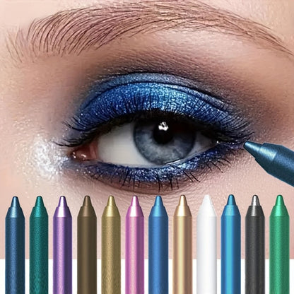 2-in-1 Eyeliner & Eyeshadow Pencil Set 12 Colors Matte Waterproof Smudge-Proof Blendable Eye, for Makeup, Travel and Everyday Vanity Use