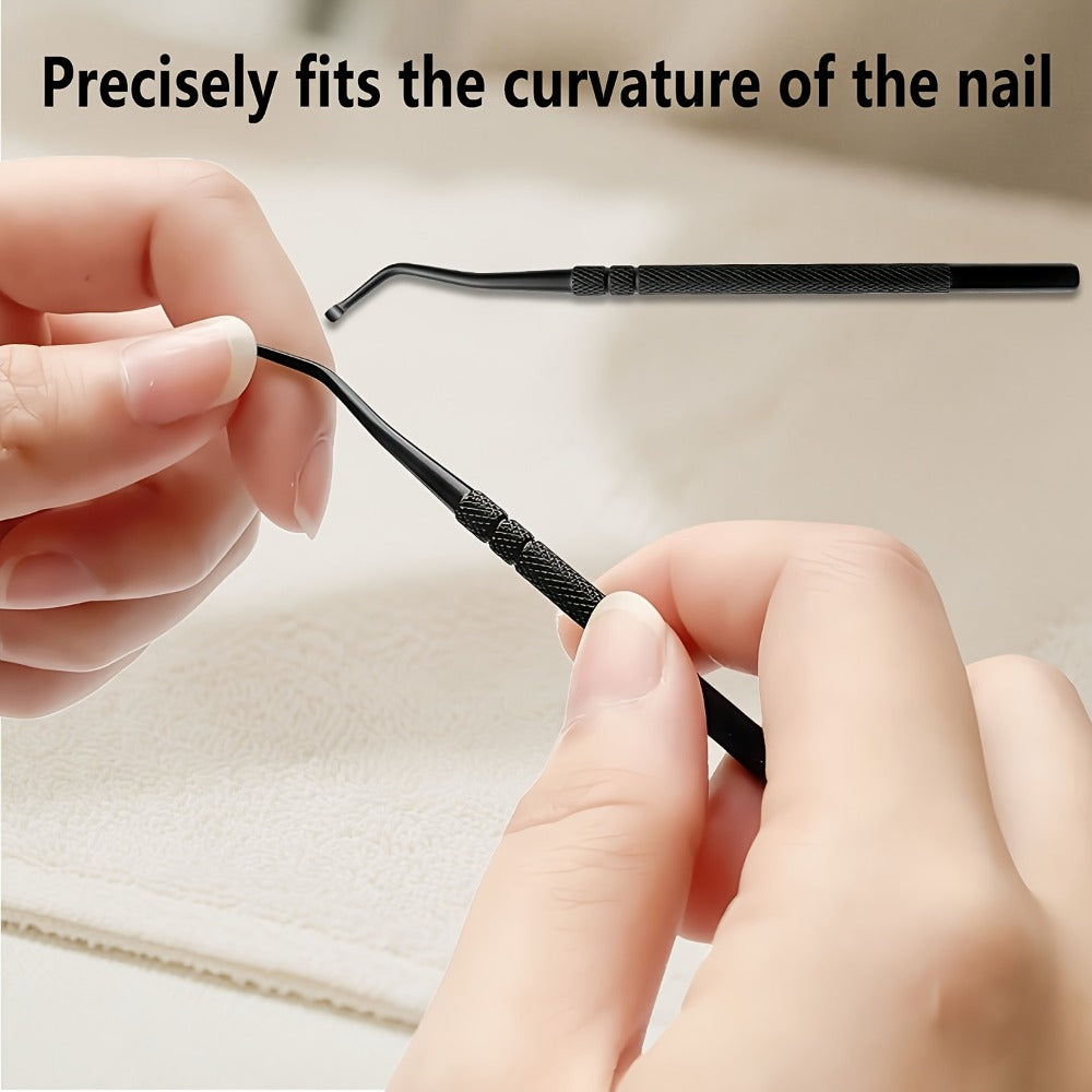 Manicure Pedicure Set 9 Piece Stainless Steel Nail Care Kit Professional Nail Clippers Nail File Cuticle Scissors for Ingrown Thick Toenails