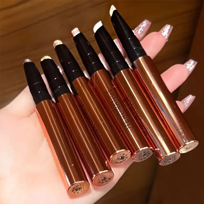 Shimmer Eyeshadow Stick Set 6 Pcs for Women – Pearl Sparkling Waterproof Long-Lasting Eye Makeup Pens with Squalane