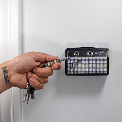 Fender Jack Rack Mini Guitar Amp Key Holder by Pluginz Licensed Wall Mount Keychain Rack for Entryways, Bedrooms and Living Spaces