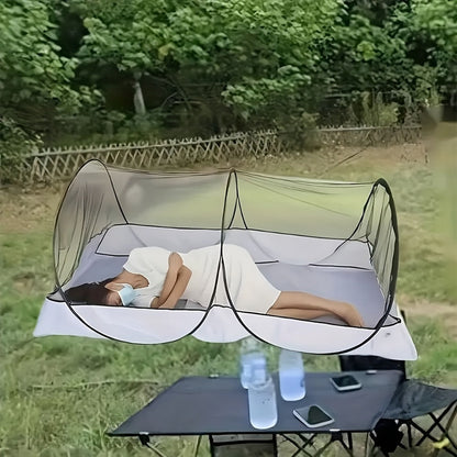 Foldable Mosquito Net for Bed Large Pop-Up Portable Mosquito Net for Camping Travel Patio Floor for Garden, Yard and Pest Management