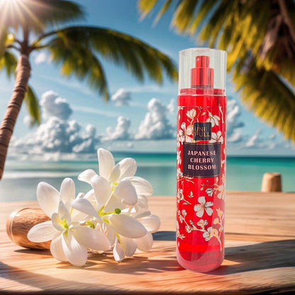 Body Mist Perfume Spray 8oz – 12 Scents Floral Hair & Body Fragrance for Women, Rose, Cherry Blossom, Beach, Long-Lasting Light Scent