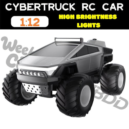1:12 Scale RC Monster Truck 4WD, Remote Control Cybertruck & Pickup Truck with LED Lights & Sound Effects
