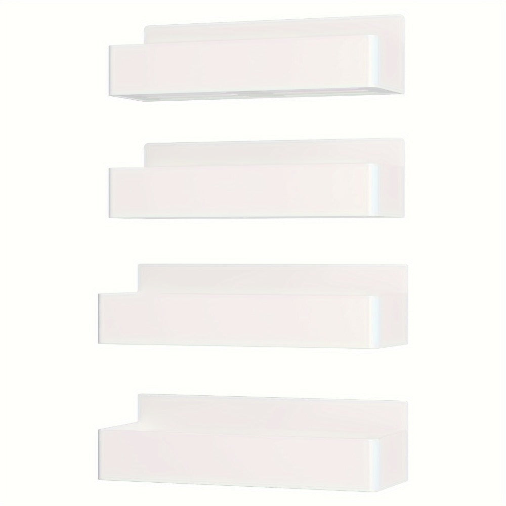 Magnetic Refrigerator Spice Rack Trays in Black or White with Two- or Four-Piece Set Options