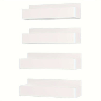 Magnetic Refrigerator Spice Rack Trays in Black or White with Two- or Four-Piece Set Options