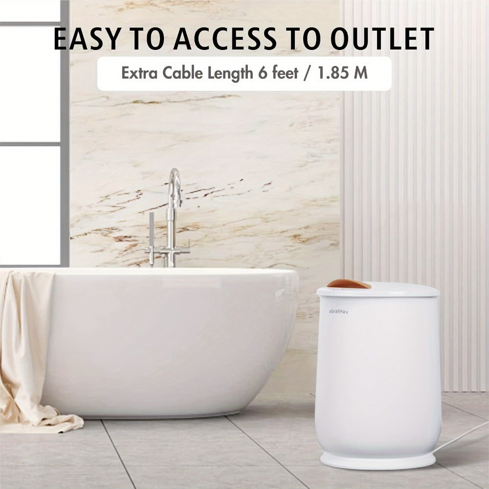 Electric Towel Warmer Bucket Ultra Large Capacity Fits Two 40x70 Towels ETL FCC Certified 1-Min Heat Auto Shut-Off Silent Spa Bathroom