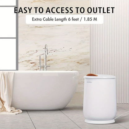 Electric Towel Warmer Bucket Ultra Large Capacity Fits Two 40x70 Towels ETL FCC Certified 1-Min Heat Auto Shut-Off Silent Spa Bathroom