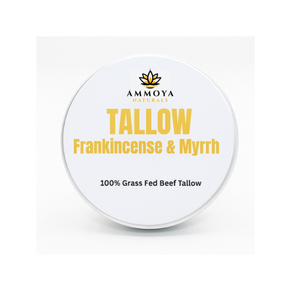 Tallow Balm Grass-Fed Natural Moisturizer for Dry Skin – Deep Hydrating Handcrafted Body Balm 3 Scents Chamomile Rose Honey Frankincense