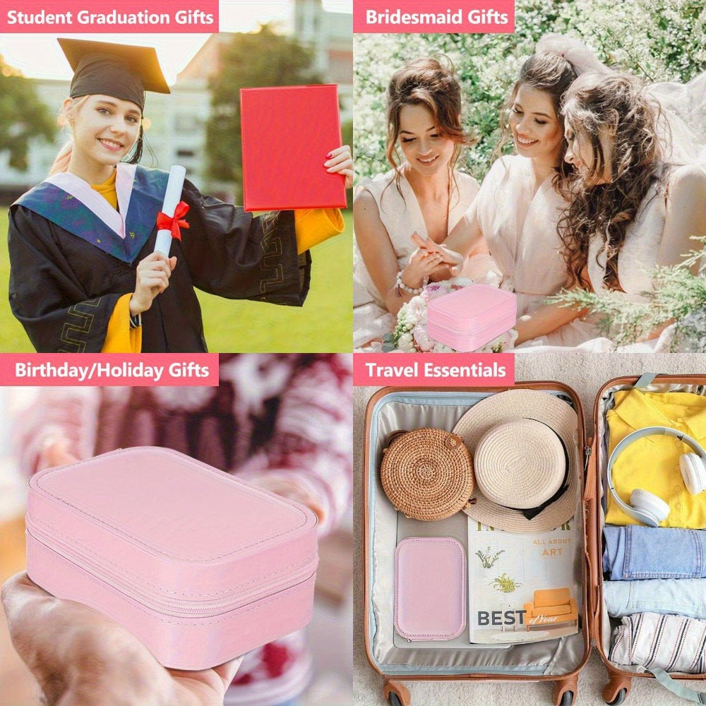 Lighted Makeup Mirror with Travel Case Cosmetic Organizer 3-Color LED Light 1200mAh, for Makeup, Travel and Everyday Vanity Use