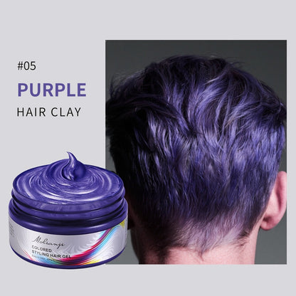 Hair Color Wax Temporary Hair Dye 3.53oz, 9 Vivid Shades, Easy Wash, Non-Damaging for Everyday Face, Beard and Body Grooming