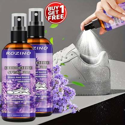Foot Deodorizer Spray for Feet Socks & Shoes, Lavender Scent, Fast-Drying Odor Control, Glycerin Formula