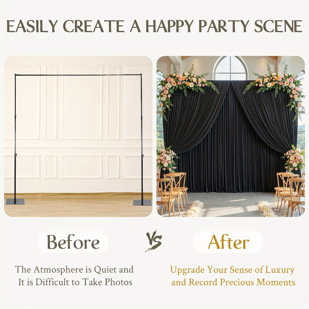 4-Pack 5x10ft Elegant Spandex Photography Backdrop | Wear-Resistant, Wrinkle-Free, Soft & Opaque Party Decoration Banners for Weddings