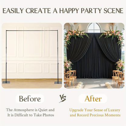 4-Pack 5x10ft Elegant Spandex Photography Backdrop | Wear-Resistant, Wrinkle-Free, Soft & Opaque Party Decoration Banners for Weddings