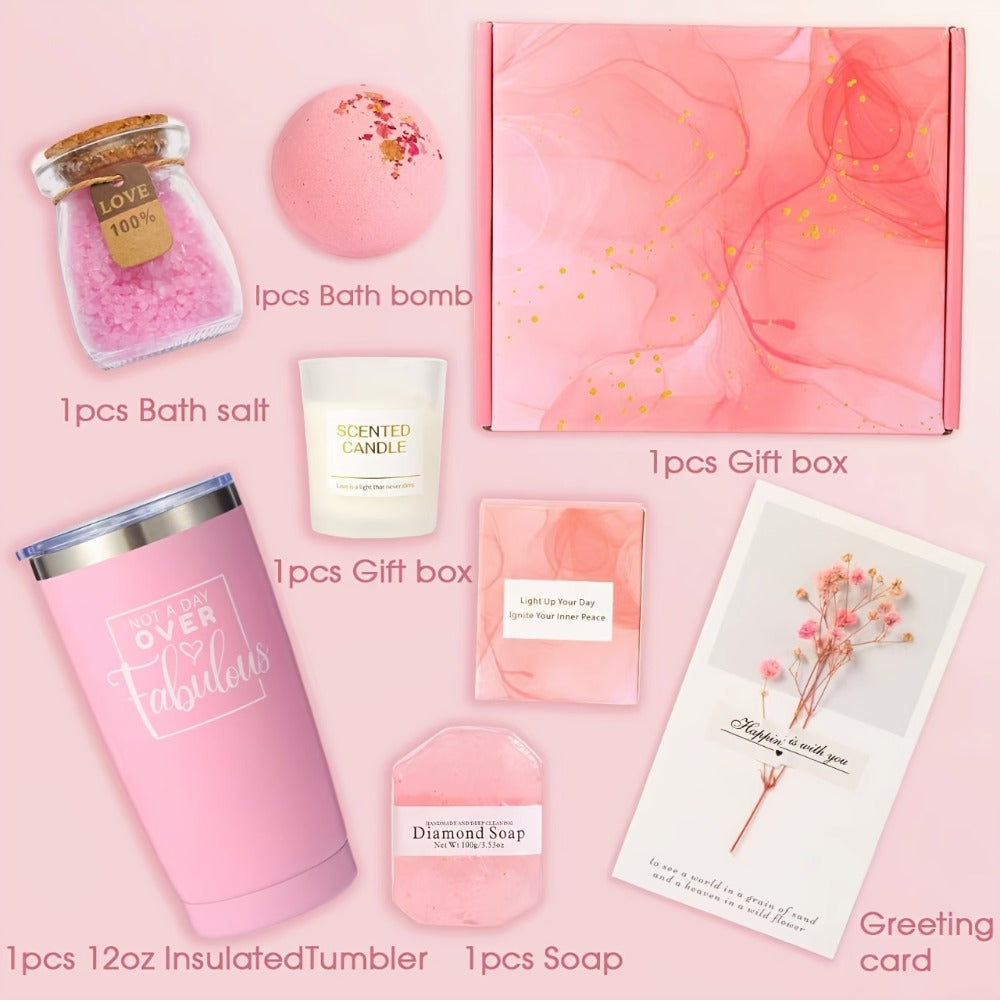 Spa Gift Set for Women, Luxury Self-Care & Relaxation Birthday Gift, Thoughtful Thank You & Special Occasion Gift for Mom