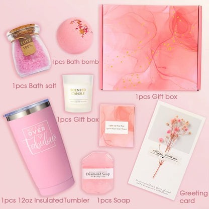 Spa Gift Set for Women, Luxury Self-Care & Relaxation Birthday Gift, Thoughtful Thank You & Special Occasion Gift for Mom