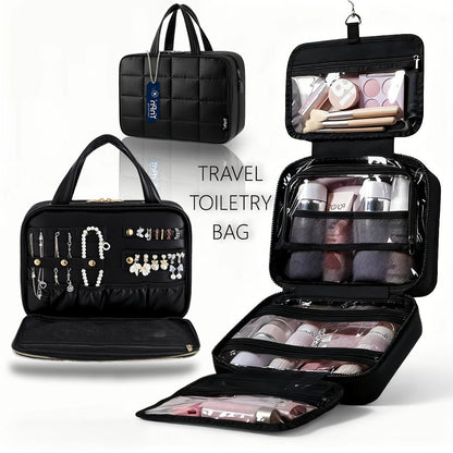 Hanging Travel Toiletry Bag Large Capacity for Full-Size Products Waterproof Cosmetic Organizer with Hook