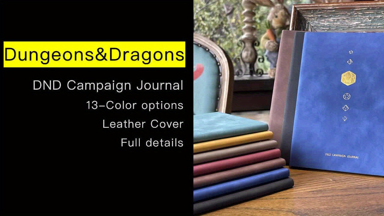 DnD Campaign Journal for D&D 5e & 5R Players, RPG Notebook with Character Sheets, Spell Tracker, Quest Log