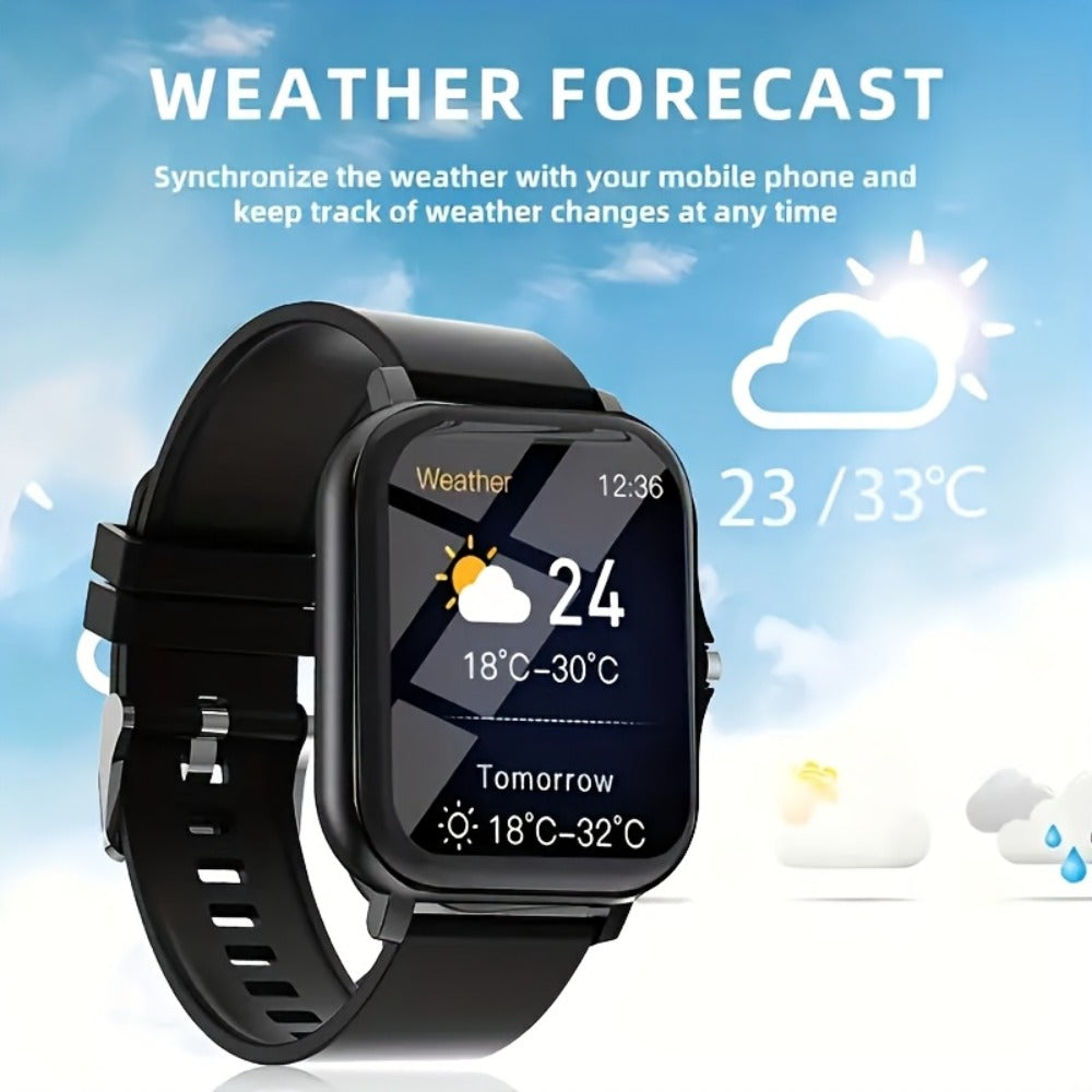 Smartwatch Large Screen with Bluetooth Calling, Unisex Bluetooth, Message Reminder, Multiple Sport Modes, Heart Rate and Sleep Readouts