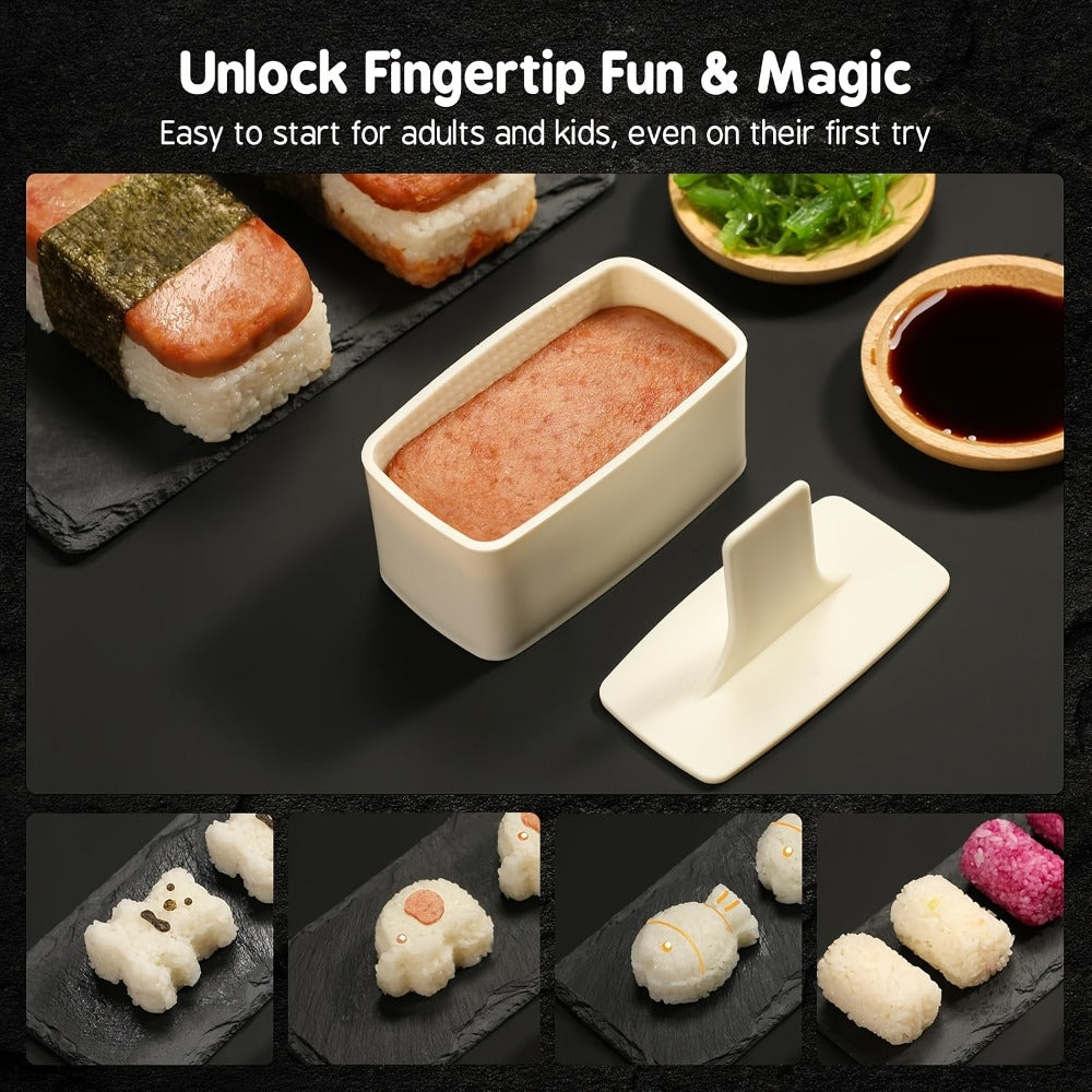 Sushi Making Kit 9/27Pcs with Bamboo Rolling Mats, Rice Molds, Paddle, Knife & Chopsticks, Beginner Set for Home