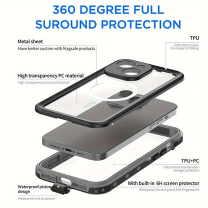 Phone Case with Integrated Screen Protector and Lanyard for Selected iPhone 15 and 16 Pro Configurations