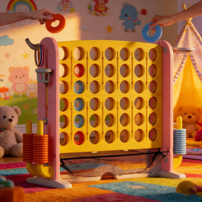 Giant Connect Four Game Adjustable Height 2.6-3.2 Ft with the Listed Color, Size or Set Options for Everyday Use