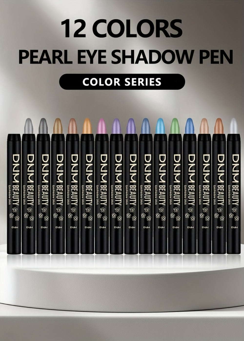 Gel Eyeshadow Stick Pencil Set 16 Colors Pearl Shimmer Matte Blendable Eye Makeup Crayons, for Makeup, Travel and Everyday Vanity Use